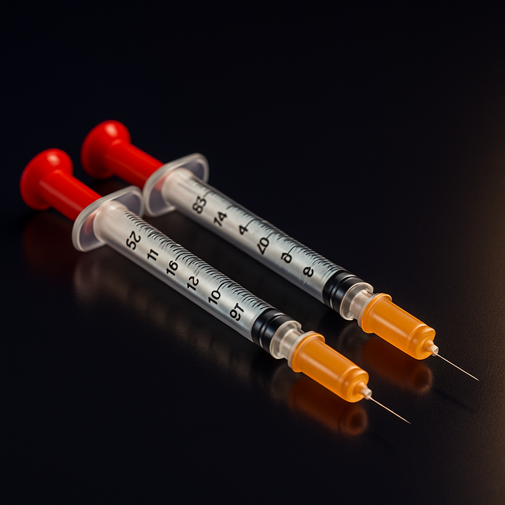 Red 10-Unit Insulin Syringes (0.1ml)